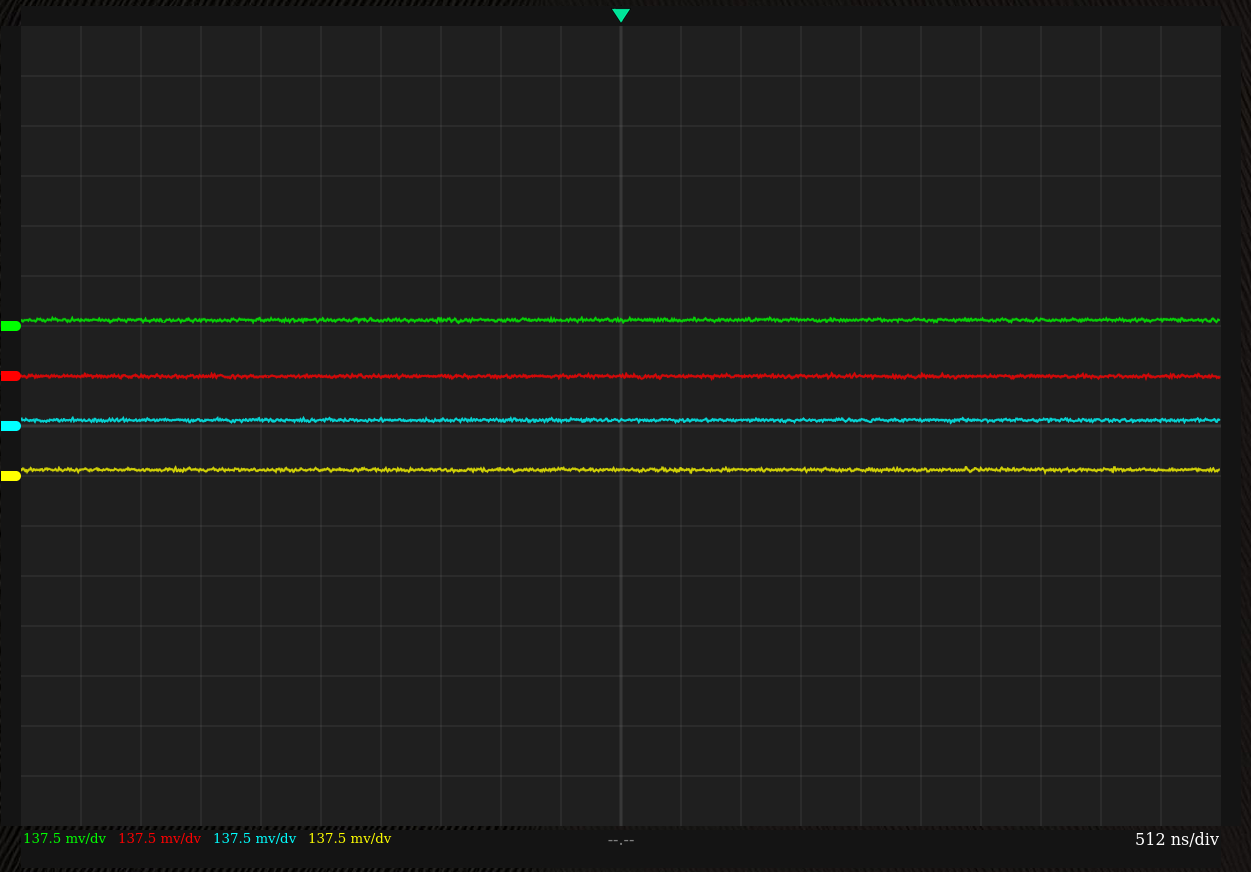 Oscilloscope screen in dark mode.